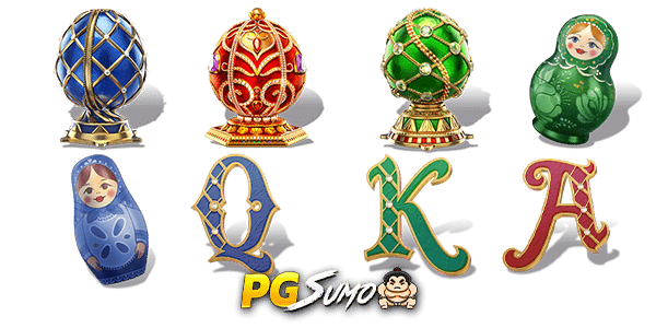 สัญลักษณ์จ่ายรางวัล Tsar Treasures สล็อต